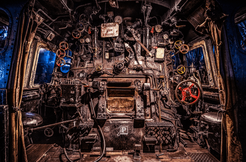 Time Travel: Steam Engine Driver's Cab