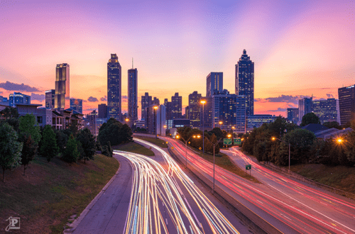 Bonbon-Himmel: Sonnenuntergang in Atlanta