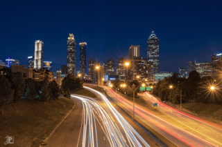 Light Trails during the Blue Hour