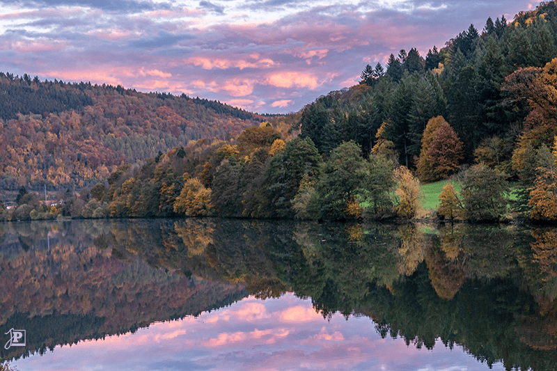 Abendrot am Neckar