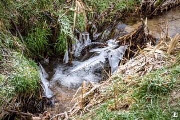 Ice at a waterfall