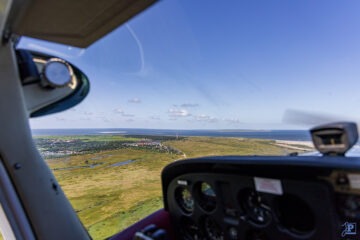 View of Ameland from the plane