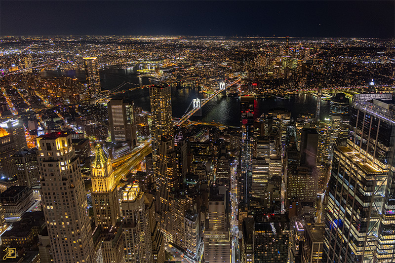 Manhattan and Brooklyn at night