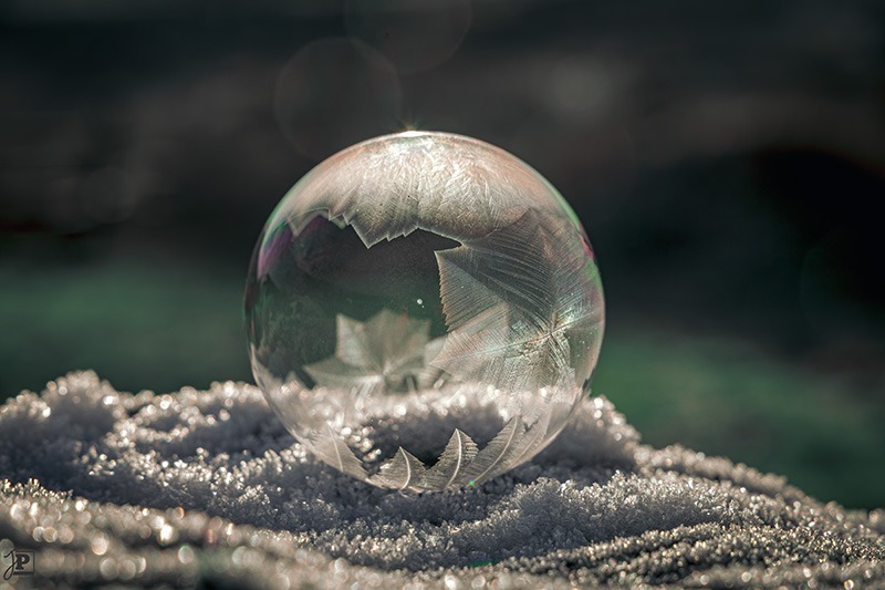 Freezing Soap Bubble