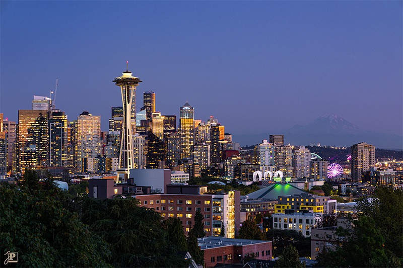 Seattle at sunset
